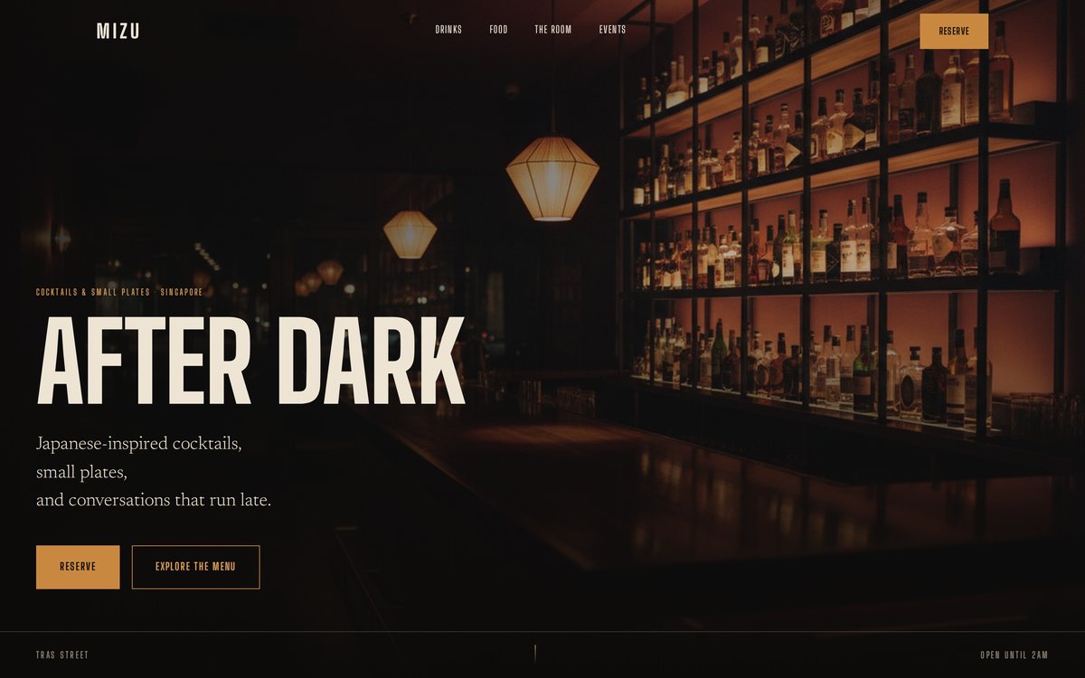 Kopi and Crumbs concept website, a warm neighbourhood cafe homepage